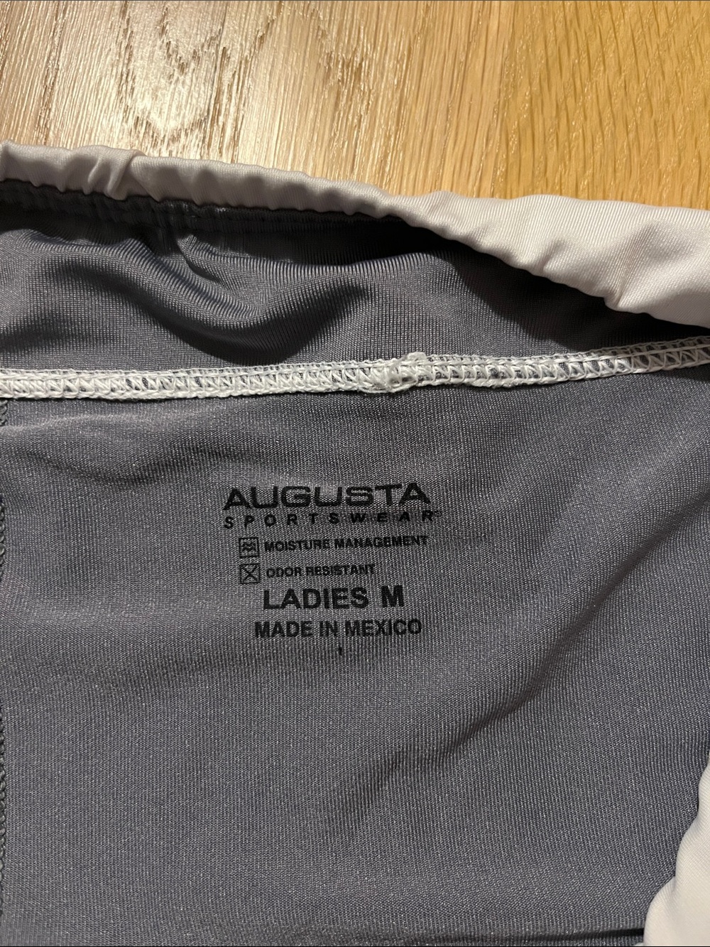 White Athletic Skort with Mesh Waistband- Wellfleet Beachcomber - Picture 3 of 4
